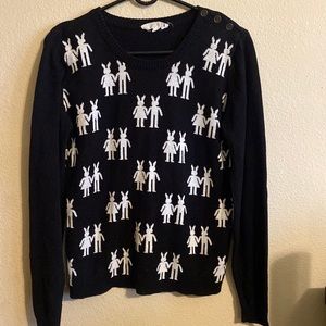 Jay Jays bunny Vneck sweater size medium